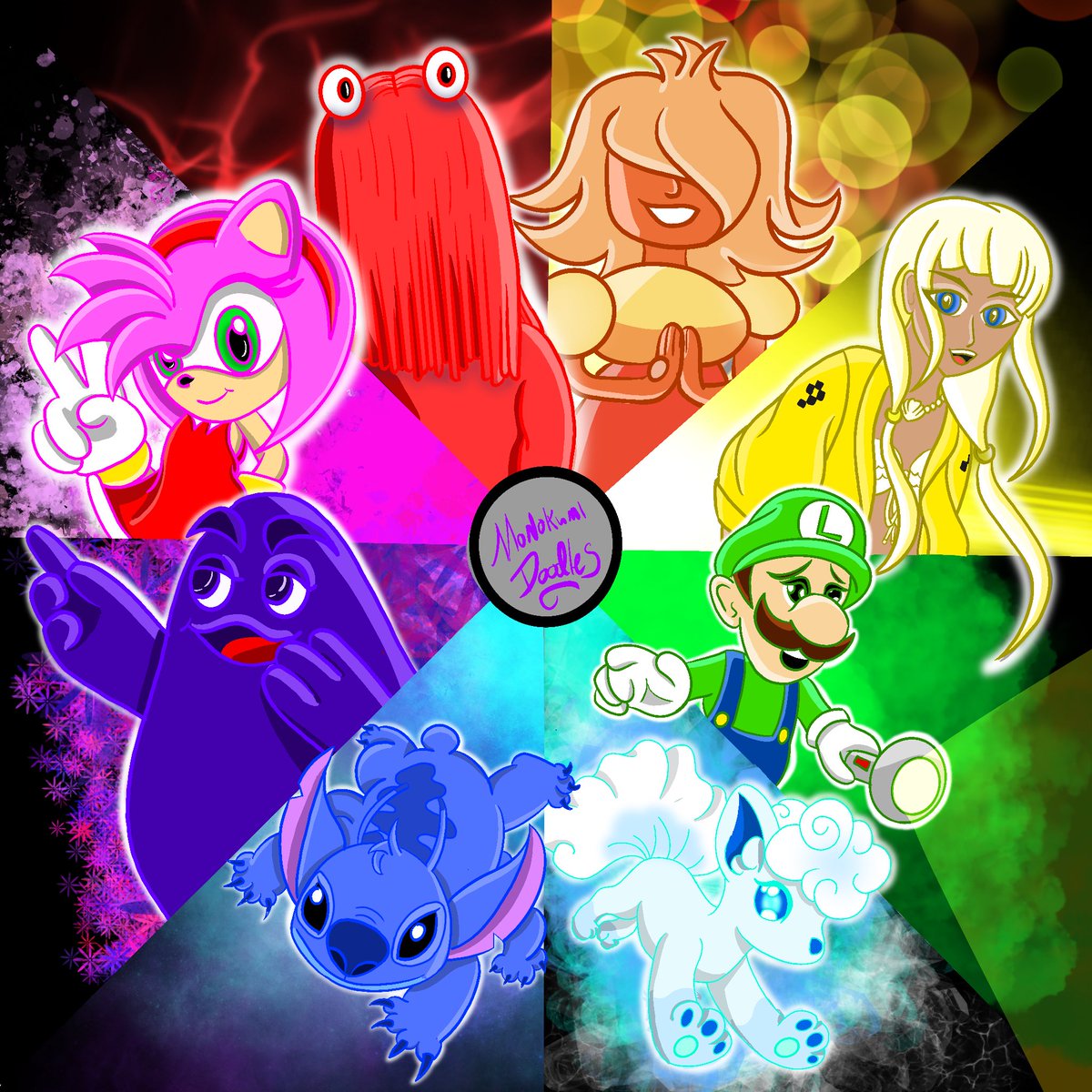 monokumiplays's tweet photo. …and scene!
Red - Red Guy (dhmis) 💕

I can’t believe I finished it! This was so fun to do 🔥
#colorwheelchallenge #dhmis #redguy #danganronpa #sonic #stitch #grimace #luigi #pokemon #fanart https://t.co/IYyapXZfYD