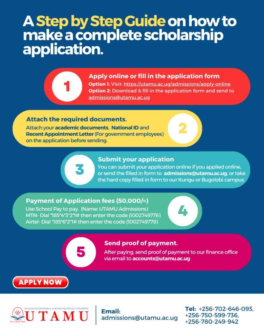 utamu_uni's tweet photo. A step by step guide on how to make a complete scholarship application. #SeptemberIntake https://t.co/jXSJsUzRse