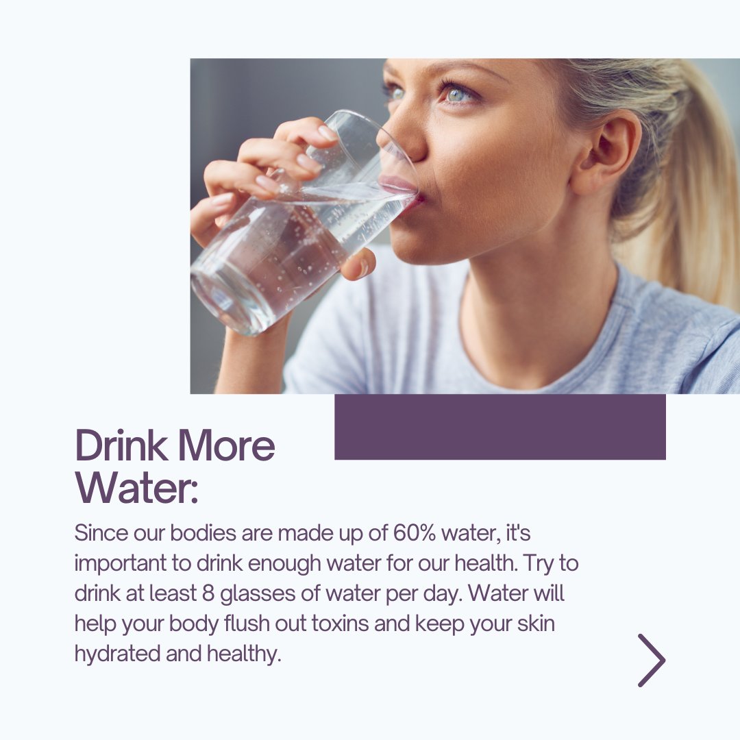 HealthMedex's tweet photo. "Unlock your potential with 5 simple steps:
1. Meditate 🧘‍♀️
2. Hydrate 💦
3. Exercise 💪
4. Sleep well 😴
5. Eat healthy 🥦
Embrace the transformative power! 💫✨ #SelfImprovement #Wellness" https://t.co/4ooSE220T2