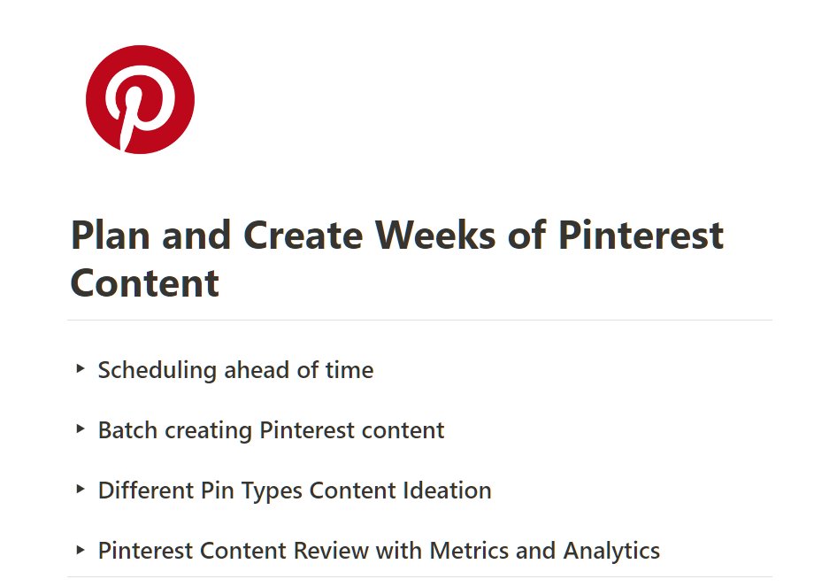 Struggling to plan &amp; create Pinterest content that drives TRAFFIC to your website?

I made a guide to show you how to map out WEEKS of content effortlessly.

✅ Create
✅ Plan
✅ Automate

Like 👍 Comment "Pinterest" and it's yours for FREE.

(Must be following for me to DM)