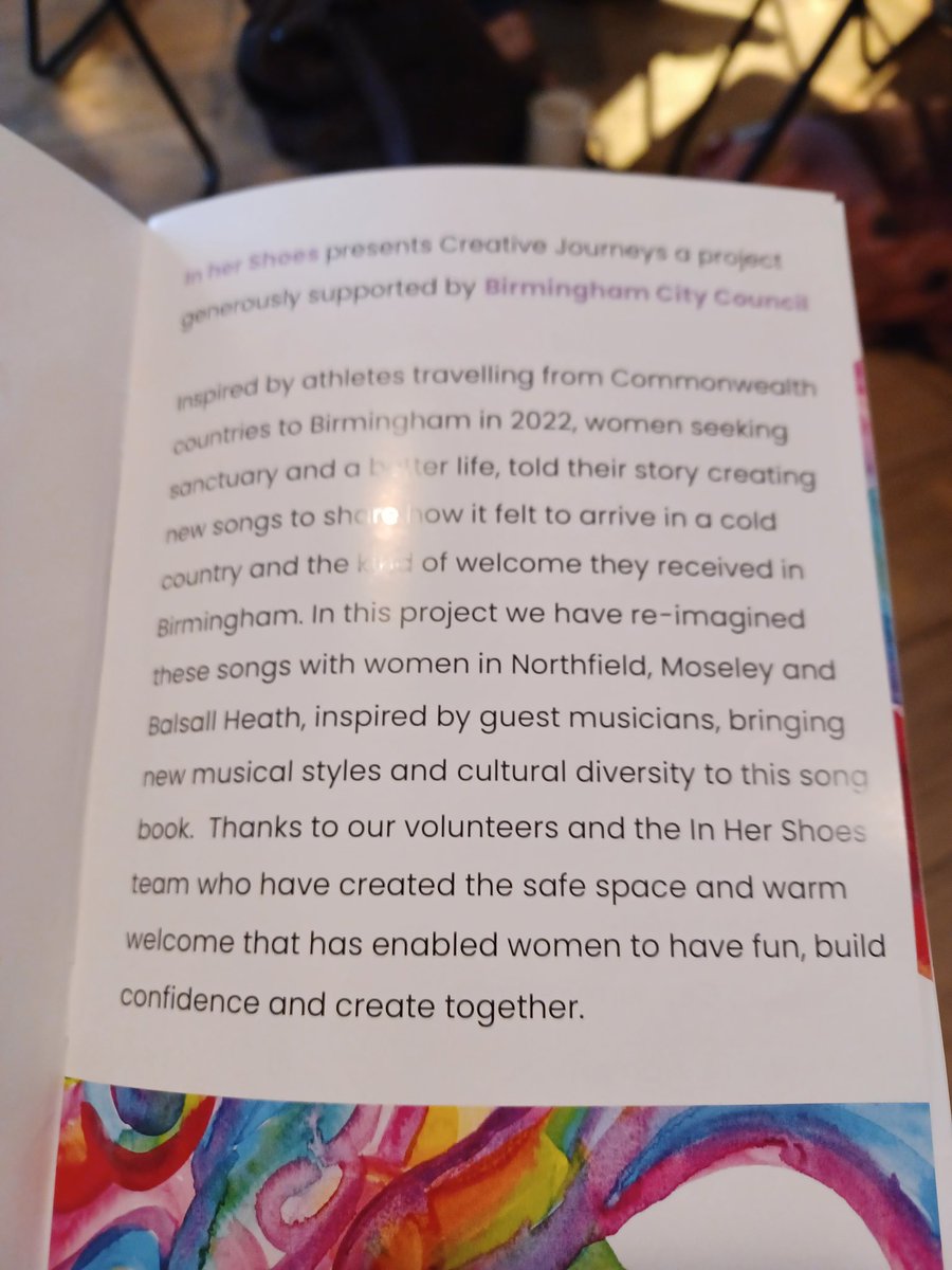 Cllr_suleman's tweet photo. At Moseley Hive to celebrate @InHerShoes5 one of the fantastic community culture  projects supported by @BhamCityCouncil. Amazing to hear the stories of women who came to Birmingham seeking Sanctuary told in such a creative way. 
@cummins23 https://t.co/JM9B8VADHw