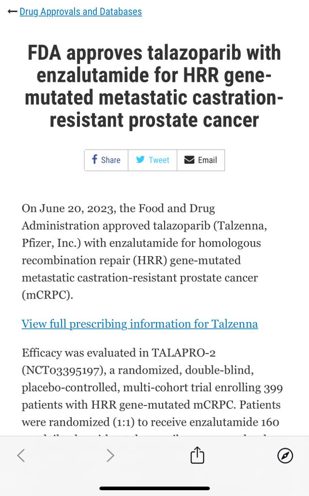 Another drug combo for prostate cancer approved in a biomarker driven cohort.

#researchstudy #researchdata #oncologyresearch