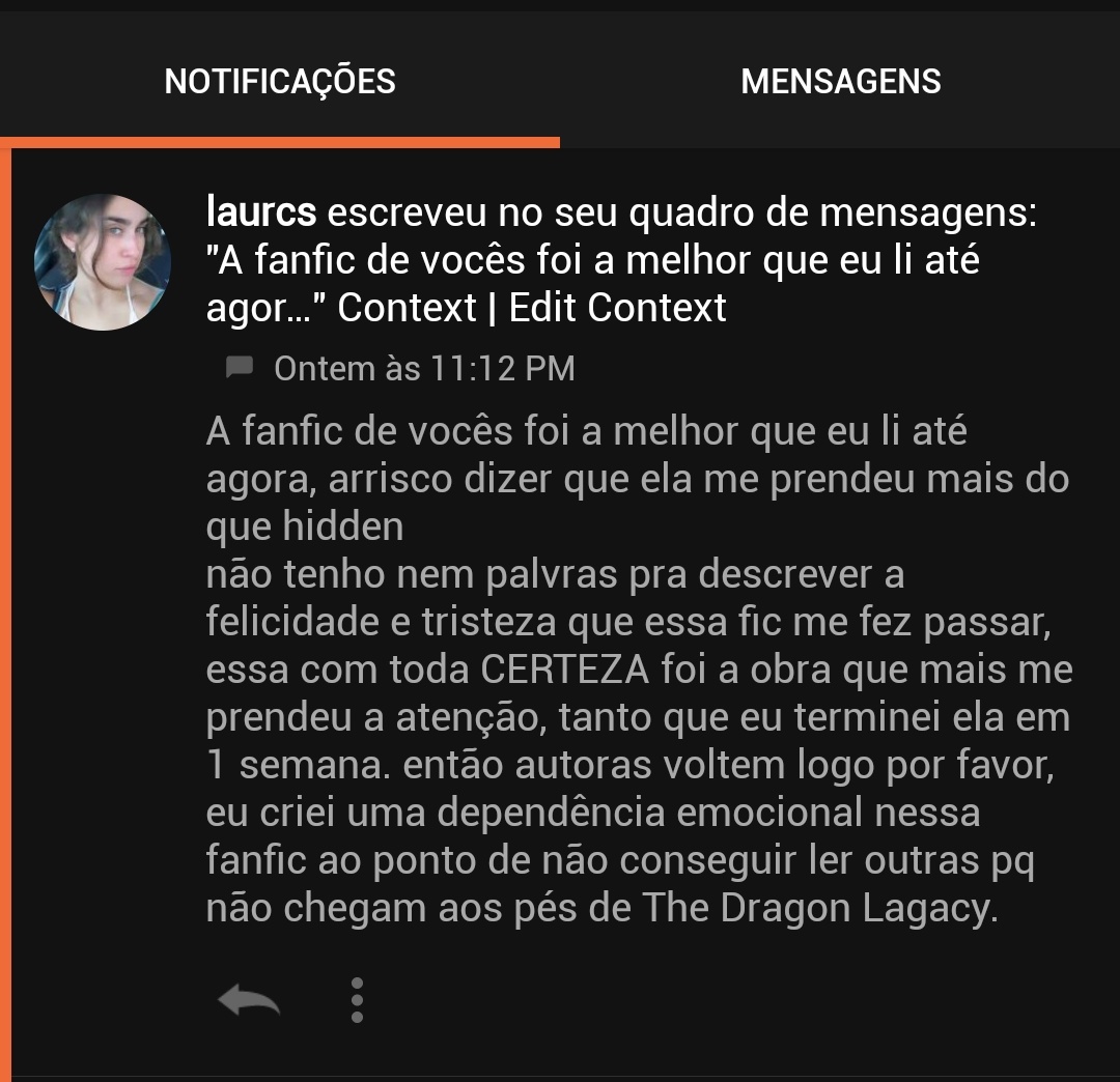 foxsweeet's tweet image. Vocês são os melhores leitores do mundo, sério! Vocês não tem noção de como comentários como esse incentivam a gente a escrever! Que massa ❤️❤️❤️