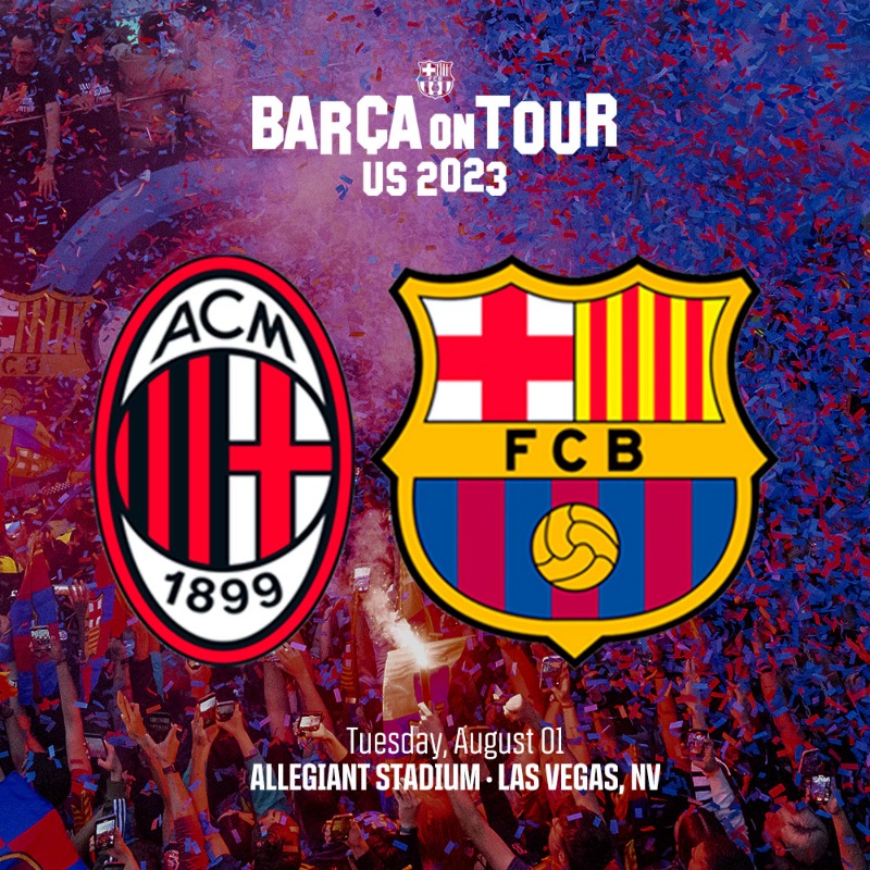 FCBarcelona_es's tweet photo. ¡Con ganas de este 𝐏𝐀𝐑𝐓𝐈𝐃𝐀𝐙𝐎! 

🔴⚫ vs 🔵🔴

01/08 - Las Vegas 🇺🇸