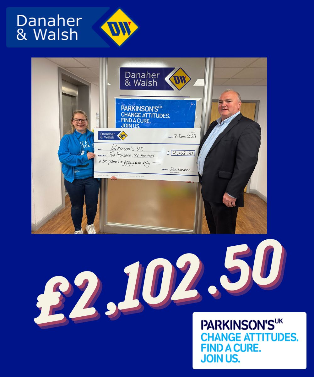 Something else to celebrate recently when @Dan Danaher presented @Parkinson's UK with a cheque for more than £2,000 :- monies raised by the fundraising efforts of the Danaher & Walsh team. 😀 

#charity #parkinsonsuk #civilengineering #socialvalue