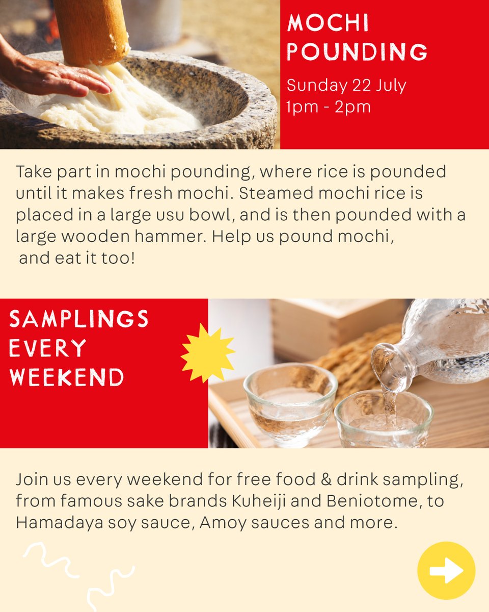 Next month, Ichiba turns 5 years old!

To celebrate, we are hosting a month full of free events, workshops and pop-up shops, including mochi pounding, origami and calligraphy workshops!

Find out more here: japancentre.com/en/page/sampli…