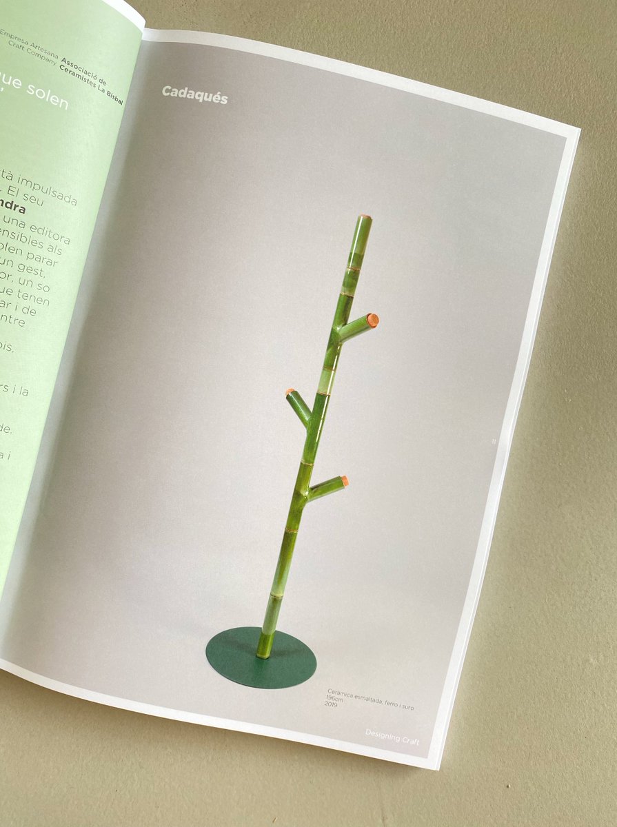 Our hanger Cadaqués edited by <a href="/livingthings__/">wearelivingthings</a> featured at the 2nd Biennial of  Contemporary Catalan Crafts. Inspired by the ceramic water spouts shaped like green gutters 🟢 that decorate the white facades of the beautiful town of #Cadaqués 
<a href="/ccamcat/">Comerç, artesania i moda</a>
visionsofcatalonia.com