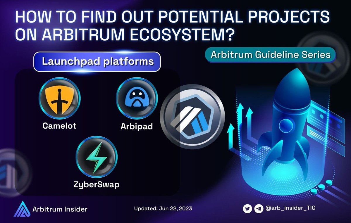 🚀 Dive into the captivating realm of launchpads on @Arbitrum and keep yourself in the loop with the ultimate Arbitrum Guideline Series for sky-high profit opportunities.

Stay updated with @CamelotDEX, @arbipadcom, @zyberswap, and more to make the most of your journey!

More…