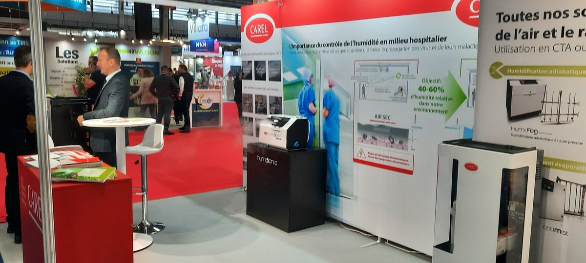 CAREL_group's tweet image. Following the scientific evidence demonstrating how correct #HumidityControl is an ally for people's health, we showcased our range of #EnergyEfficient adiabatic and isothermal #humidifiers at @parisSANTEXPO.
Learn more: bit.ly/42NNaby
#humidification #IAQ