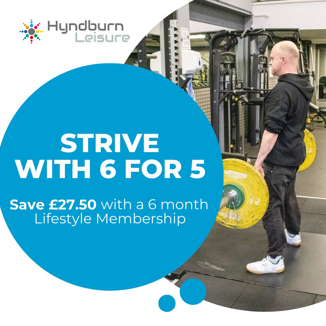 Swim &amp; Gym calling for Summer? A FREE month of fitness awaits. Call today to secure a 6-month membership for the price of 5!!

Call 01254 385945 ext 210 to start your fitness journey today

As always -
✅ NO joining fee

For membership information, visit👇
bit.ly/6For5