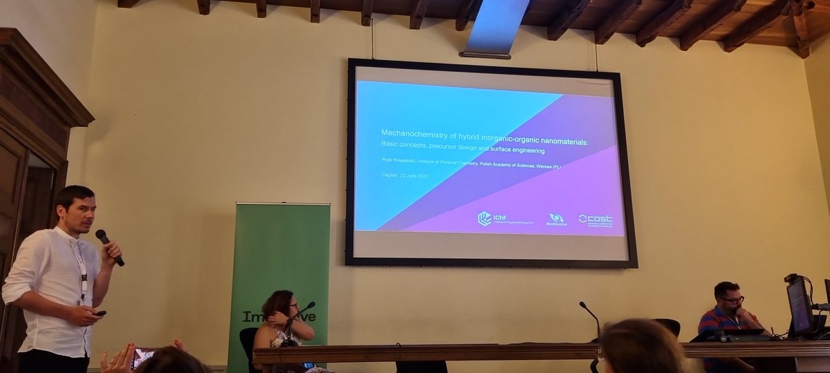 It is now time to listen to Piotr Krupinski talking on hybrid inorganic-organic nanomaterials
<a href="/COSTprogramme/">COST</a> <a href="/beyondbenign/">Beyond Benign</a> <a href="/EuChemS/">EuChemS</a> <a href="/YoungChemists/">EYCN</a>