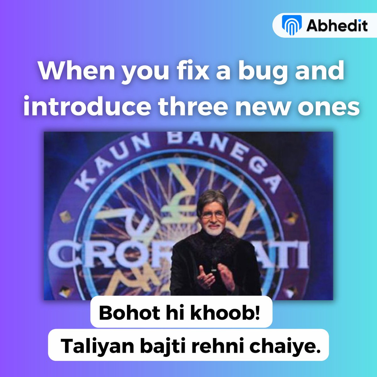 The endless cycle of coding: fix one, create three.

#codinglife #codingmemes #debugging #content #linkedinpost