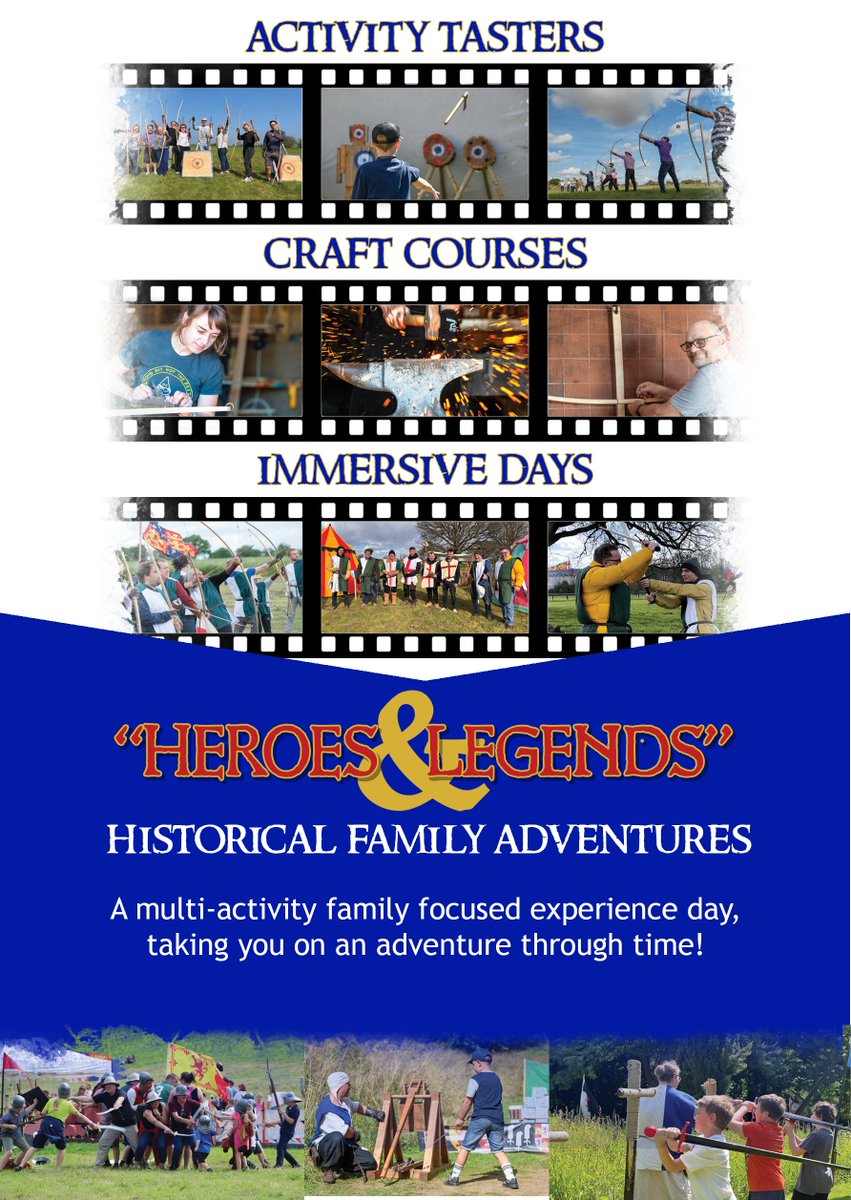 AeonsEras's tweet photo. The family experience day "Heroes &amp; Legends" is live on https://t.co/PLm3vFhvYV, other experiences coming soon but have a look at our new leaflet in the mean time, does anything excite you? #experiencedaysuk #familydaysoutuk #thingstodo #loughborough #uk @lovelboro #timealive https://t.co/ebqQgy5ejD