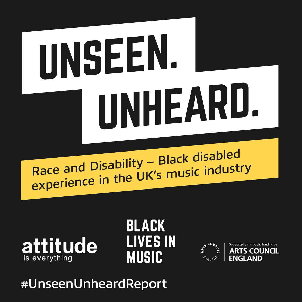 📢 Check out @attitudetweets and @BLKLivesinMusic collaboration to amplify the voices of Black disabled creators and professionals working in the UK’s music industry. 

Download the #UnseenUnheardReport here: 
blim.org.uk/report-unseen-…