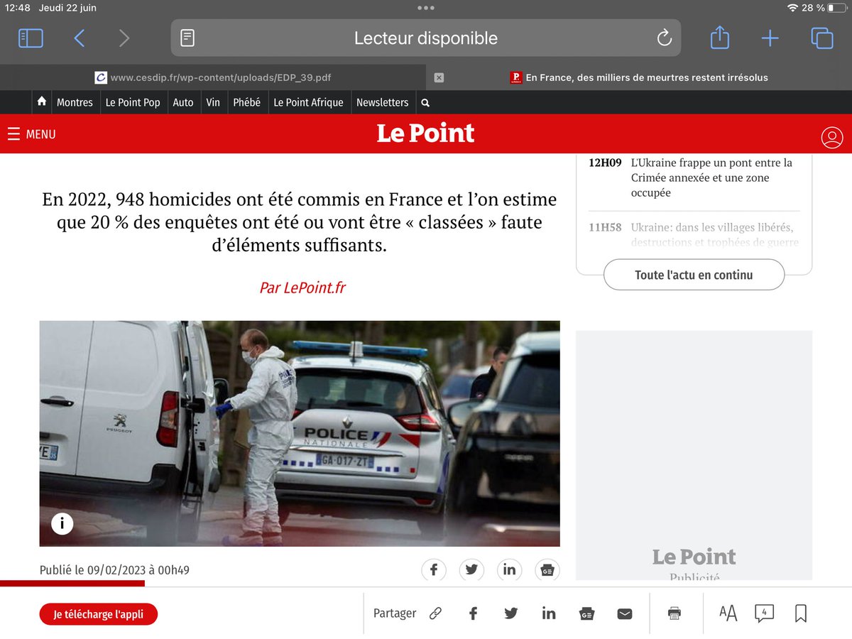 SergePhotos's tweet photo. @NaudinChristoph Une semaine de faits divers en janvier 1906 

Du sang à la une 

@le_Parisien mettre en perspective c’est informer

En 2022 : 948 homicides
En 1979 : 1 910

Et il y avait 10 millions d’habitants de moins… https://t.co/NAkSnWJCOw