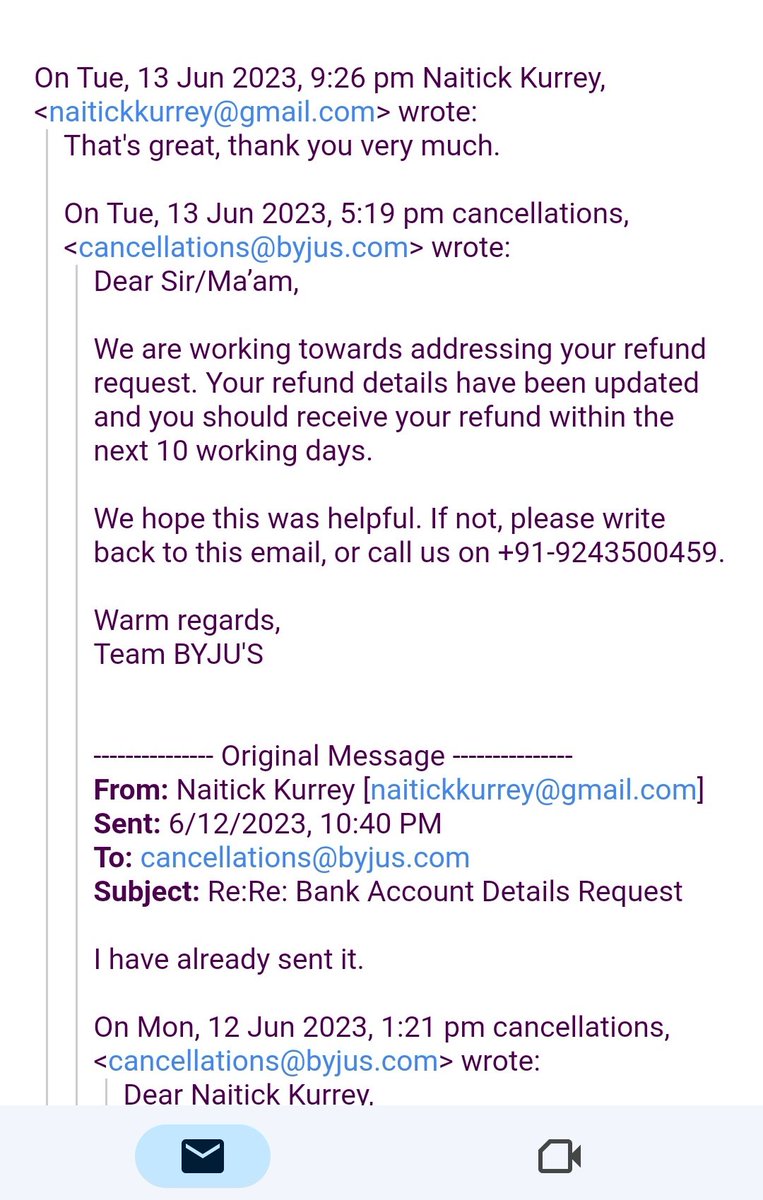 nait696's tweet photo. Hello team byju's, Kindly support me and refund my amount within 10 working days.
@ByjusSupport @BYJUS @PMOIndia @iamsrk @unacademy https://t.co/2fiP9OCuJM