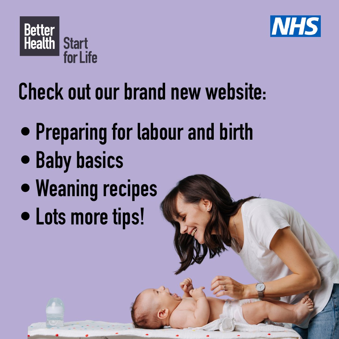 Our website has had a refresh! We’ve added brand new sections on preparing for labour and birth, as well as baby basics and a helpful weaning quiz to check if your little one is ready for solids. Take a look around the new site: nhs.uk/start-for-life