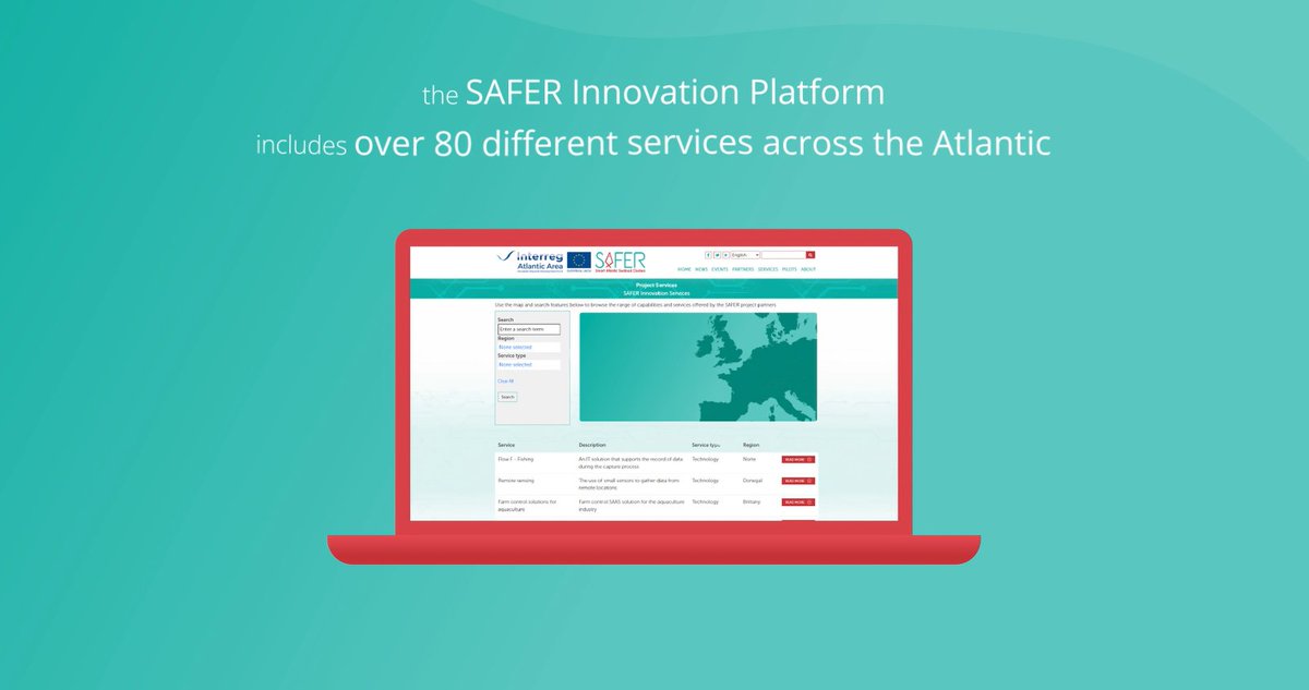 👀Did you know that #SAFER Innovation Platform includes more than 8⃣0⃣ services across the Atlantic❓

You can use the map to browse the range of capabilities and services offered by the #SAFERproject partners❗️

👉Find out more saferatlantic.eu/Services