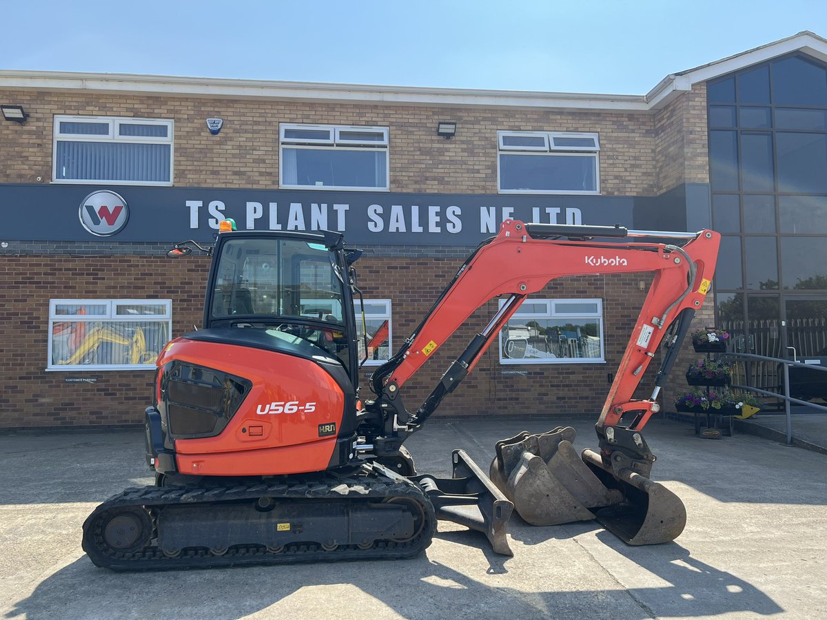 FOR SALE: 2021 Kubota U56-5 mini excavator, only 1640 hours, q-hitch &amp; 3 buckets, all in good order £37,950+ VAT. Call the team on 01642676698 or Tim on 07846252874