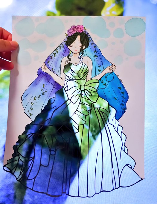 「solo wedding dress」 illustration images(Latest)｜5pages