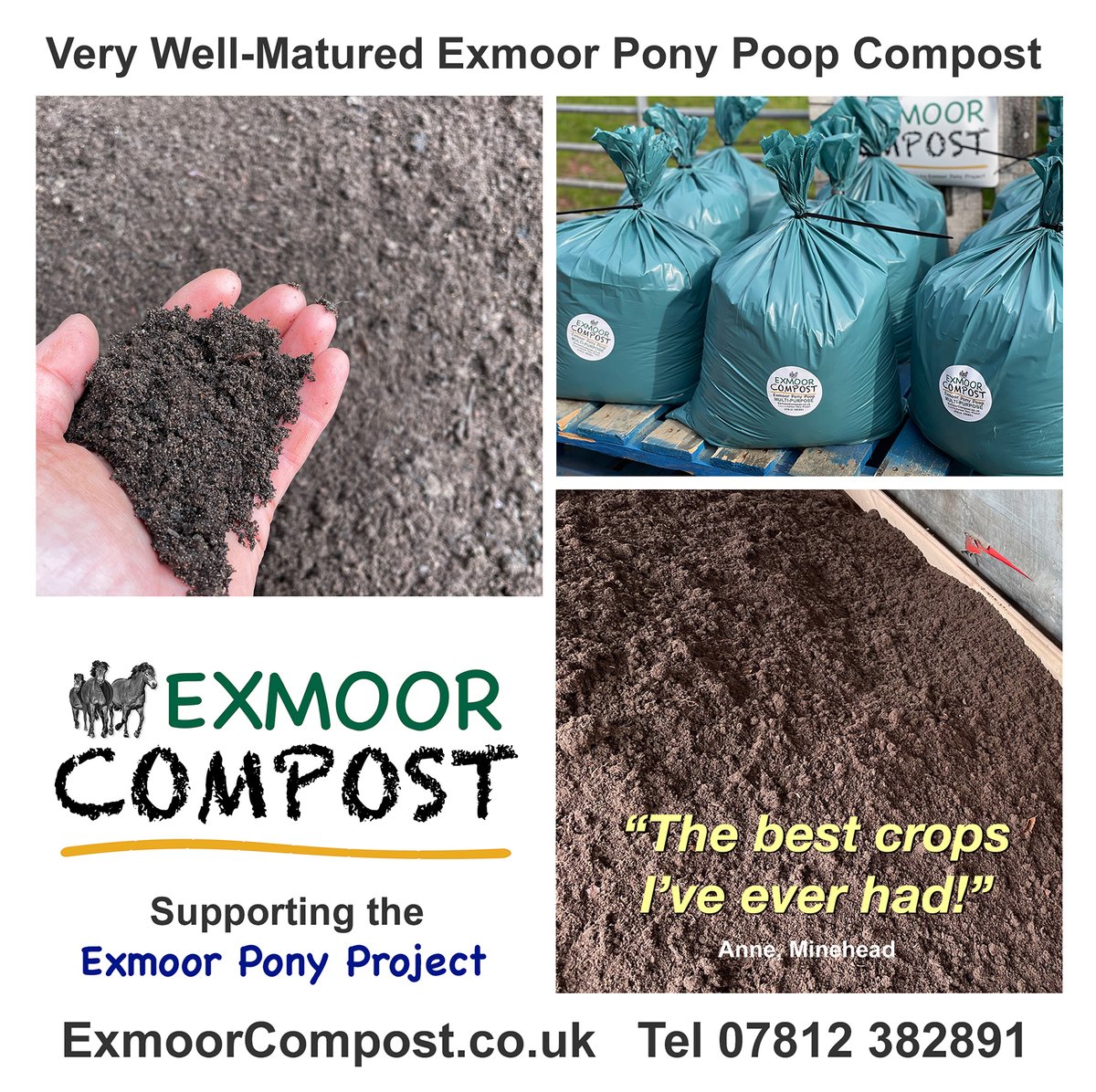 Exmoor Pony Project & Dawn Westcott (@exmoorponyclub) on Twitter photo #ExmoorPonyProject ponies produce our wonderful, well-matured #peatfree <a href="/ExmoorCompost/">Exmoor Compost</a>. Sales help support our herd & project. Available from the farm Β£7.50 a bag circa 25 lt. wildponywhispering.co.uk/ExmoorCompost
#compost <a href="/ExmoorNP/">Exmoor National Park</a> <a href="/ExmoorNPCs/">Exmoor NPCs</a> <a href="/jackwallington/">Jack Wallington</a> <a href="/ExmoorSociety/">The Exmoor Society</a> <a href="/GWandShows/">BBC Gardeners World</a> #ExmoorPonyProject ponies produce our wonderful, well-matured #peatfree <a href="/ExmoorCompost/">Exmoor Compost</a>. Sales help support our herd & project. Available from the farm Β£7.50 a bag circa 25 lt. wildponywhispering.co.uk/ExmoorCompost
#compost <a href="/ExmoorNP/">Exmoor National Park</a> <a href="/ExmoorNPCs/">Exmoor NPCs</a> <a href="/jackwallington/">Jack Wallington</a> <a href="/ExmoorSociety/">The Exmoor Society</a> <a href="/GWandShows/">BBC Gardeners World</a>