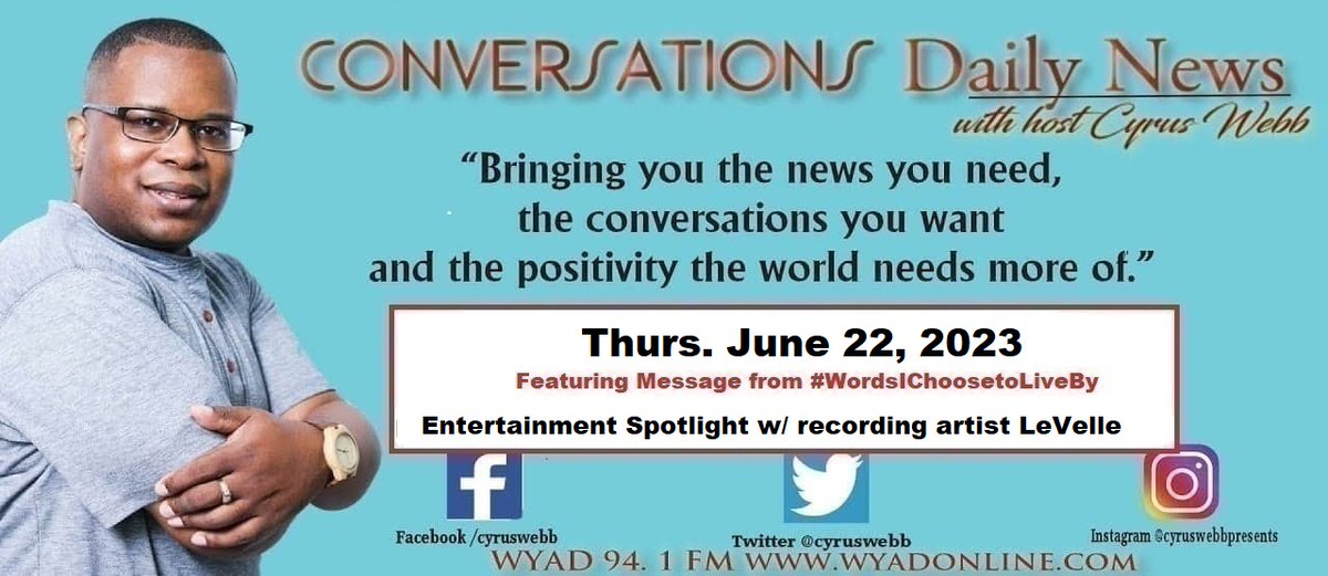 Cyrus Webb (@cyruswebb) on Twitter photo Thursday's edition of #ConversationsDailyNews: tobtr.com/s/12241070 includes #newsheadlines, #WordsIChoosetoLiveBy and chat w/ <a href="/justlevelle/">LeVelleBKC</a> ~ #titan #titanic #JohnDurham #JeromePowell #businessnews Thursday's edition of #ConversationsDailyNews: tobtr.com/s/12241070 includes #newsheadlines, #WordsIChoosetoLiveBy and chat w/ <a href="/justlevelle/">LeVelleBKC</a> ~ #titan #titanic #JohnDurham #JeromePowell #businessnews