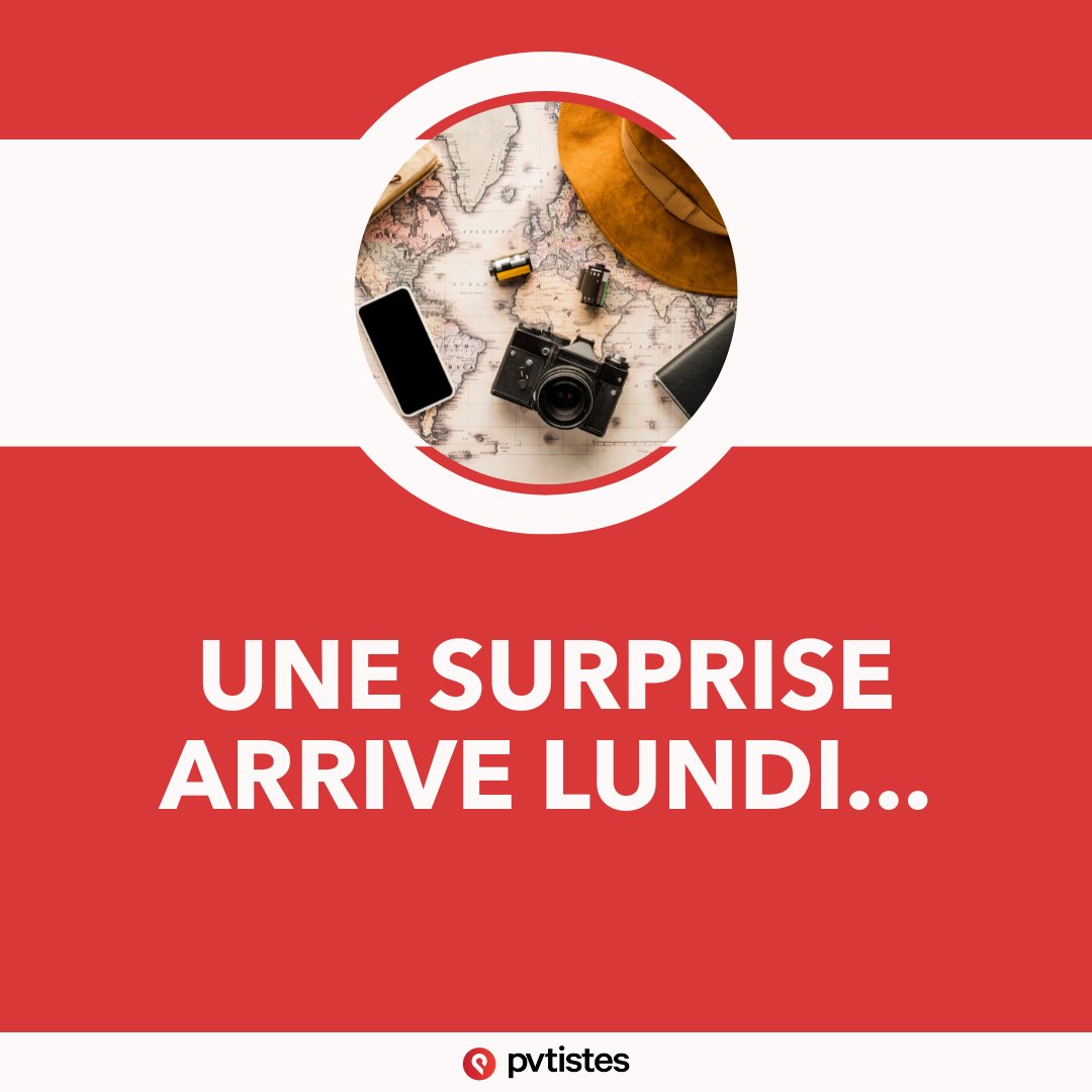pvtistes's tweet image. Tadaaam ! 🥳 Une surprise arrive lundi ! ⏰
🌏 Que vous soyez encore hésitant, actuel #pvtiste ou même déjà de retour dans votre pays d'origine, cette nouveauté devrait vous plaire...
💡 Une idée de ce que ça peut être ? 😀
#workingholidayvisa #permisvacancestravail #voyager