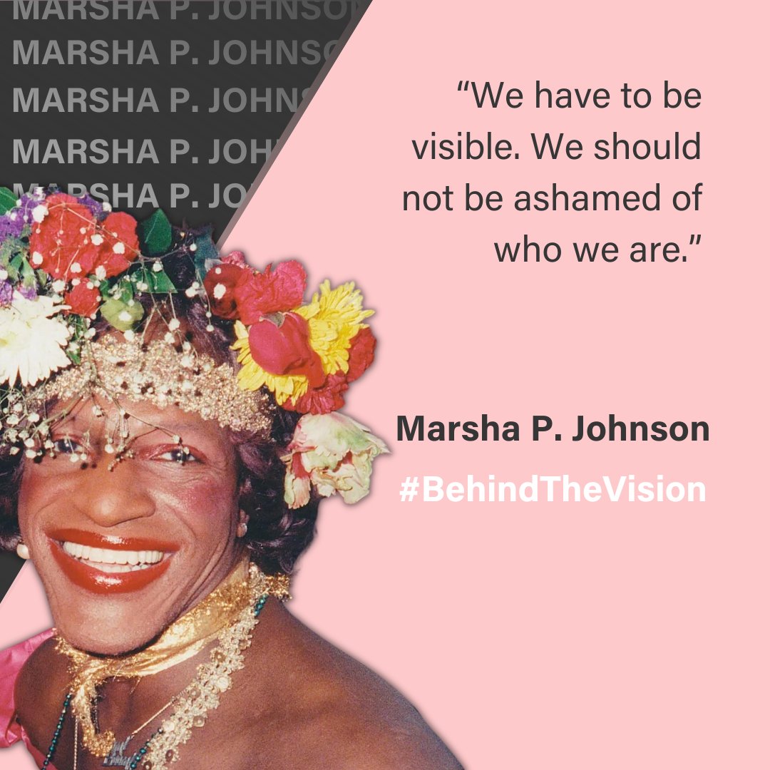 🌈 #BehindTheVision: Marsha P. Johnson

On #Pride, we honour Marsha, a fearless LGBTQ+ rights activist who fought for a safe space for expression. 

#MarshaPJohnson #LoveIsLove #LGBTQ #VisionaryMinds #Pride2023