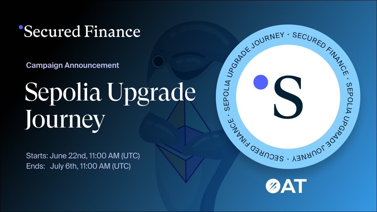 Our platform has successfully migrated from Goerli to Sepolia, achieving an upgrade with faster performance and enhanced features! 💫️

Embark on a journey to experience this, and earn your #GalxeOAT. ✈️

For more details, click here. ⏬
galxe.com/securedfi/camp…

#Web3 #DeFi