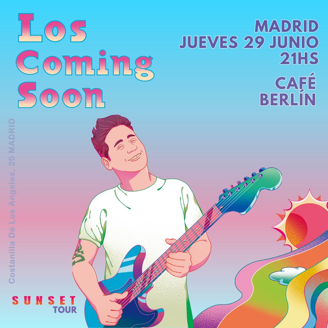 Óle Madrizzz! El 29 de Junio a las 9pm (puntual) estaremos prendiendo la pista de baile con un concierto a puro funk y groove en <a href="/CafeBerlinMad/">Café Berlín Madrid</a> ❤️🕺🏻los esperamos a todos para unirse a nuestro “Sunset Tour” @Mutick_es <a href="/atresmusica/">Atresmusica</a> <a href="/antena3com/">Antena 3</a> be there or be square! 🚀