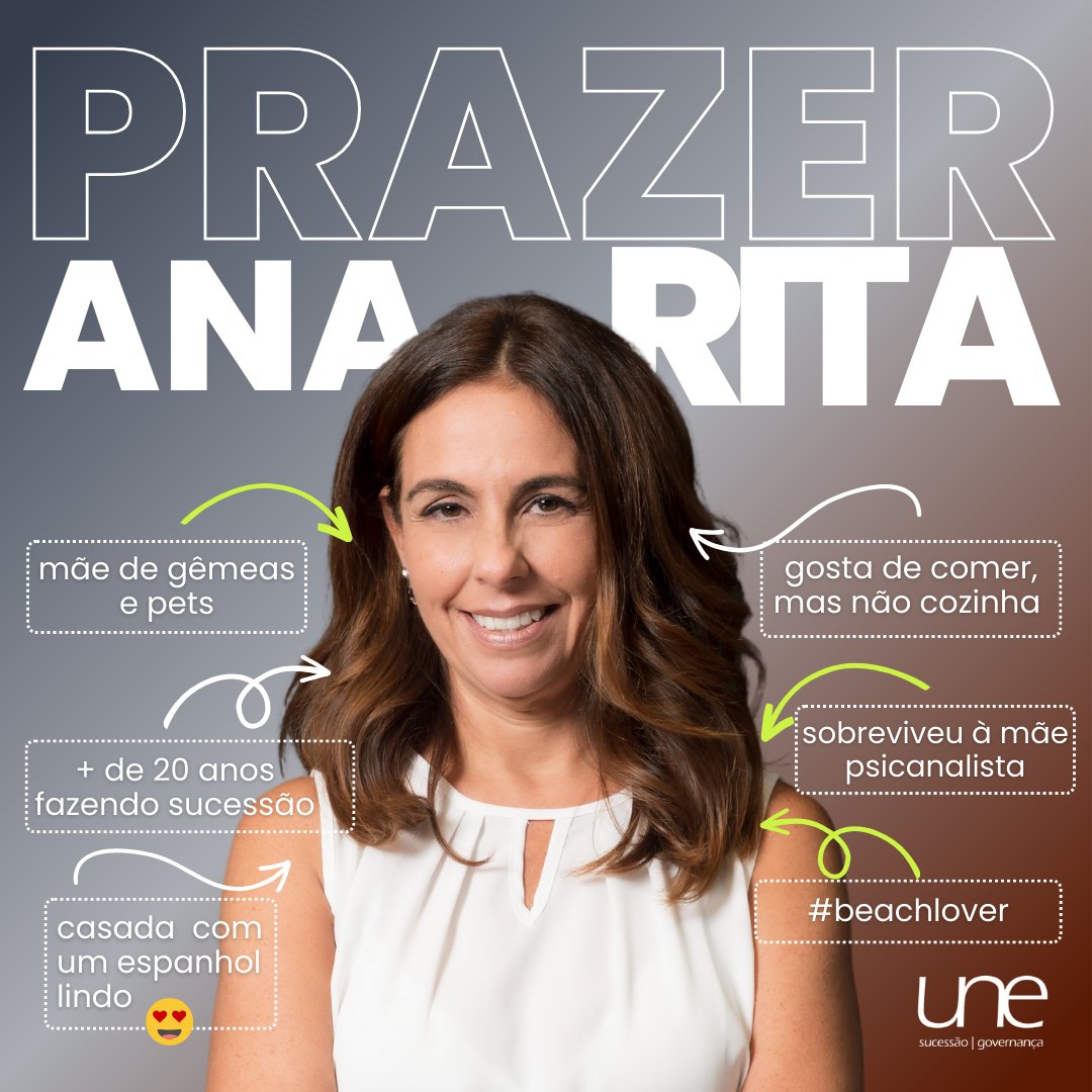 Rogeriofae's tweet photo. Ana Rita desenvolveu sua carreira em sucessão e governança. Foi sócia da Bernhoeft e executiva da Vivara, Embraer e Trevisan. É coordenadora do Programa de Pós-graduação  em Family Business da FGV.
Suas maiores realizações? Suas filhas, sua vida em família e a Une, é claro! https://t.co/speLt0L53M