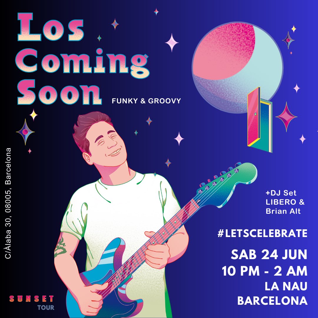 Barcelona! Este Sábado 24 de Junio a las 10 pm volvemos a la pista de <a href="/lanaubcn/">la Nau</a> para un conciertazo lleno de funk, groove y sudor de la bola disco. Abre la noche DJ Líbero B2B DJ Brian Alt 🕺🏻🪩💃🏻 See you on the flip side! 🏄🏻‍♂️ <a href="/PoblenouUD/">Poblenou Urban District</a> <a href="/menosque0/">Menos Que Cero</a>