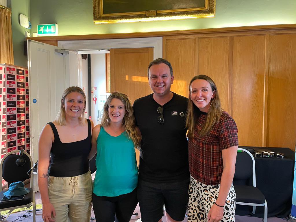 Special first day of maternity leave yesterday at the <a href="/NoBallsTCP/">No Balls: The Cricket Podcast</a> Live show. Now if anyone needs me for the next five days they can find me here #WAshes <a href="/TrentBridge/">Notts Outlaws</a>
