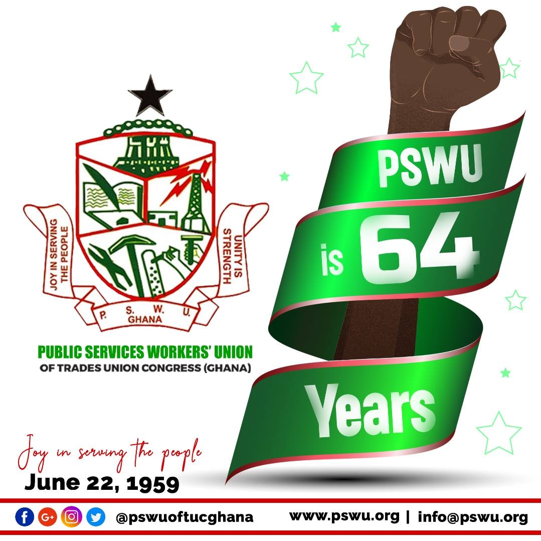 The PSWU is 64 Today!!!
Happy 64th to us!
#joyinservingthepeople #solidarityforever