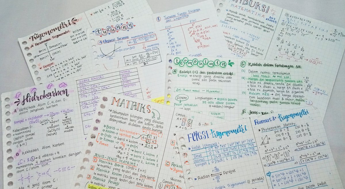 ☁️°• catatan kelas 10 &amp; 11 •°☁️

— a thread

(sc: zenius, ruangguru, gokre, m4th-lab, big course, kbm go)