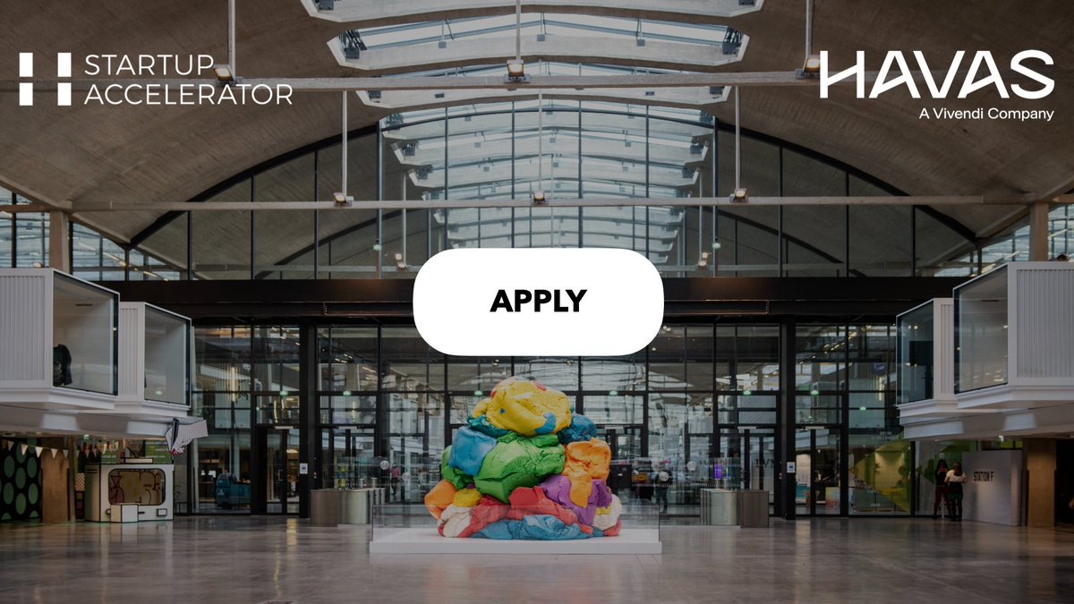 Havas Startup Accelerator (@havas_startup) on Twitter photo 🚨 Applications for Havas Startup Accelerator are now open 🚀
Apply now 👉 urlz.fr/mqBV
<a href="/joinstationf/">STATION F</a> <a href="/vivendi/">Vivendi</a> <a href="/Havas/">Havas</a> <a href="/HavasParis/">Havas Paris</a> <a href="/HavasMediaFR/">Havas Media Network FR</a> <a href="/HavasPlay_FR/">Havas Play 🇫🇷</a> <a href="/HRCLSrec/">HRCLS Rec</a> <a href="/HavasMarket/">Havas Market France</a> <a href="/InstitutCSA/">Institut CSA</a> <a href="/AGENCE79/">79</a> <a href="/ekino_France/">ekino</a> @havashealth <a href="/lagenceverte/">L'Agence Verte</a> 🚨 Applications for Havas Startup Accelerator are now open 🚀
Apply now 👉 urlz.fr/mqBV
<a href="/joinstationf/">STATION F</a> <a href="/vivendi/">Vivendi</a> <a href="/Havas/">Havas</a> <a href="/HavasParis/">Havas Paris</a> <a href="/HavasMediaFR/">Havas Media Network FR</a> <a href="/HavasPlay_FR/">Havas Play 🇫🇷</a> <a href="/HRCLSrec/">HRCLS Rec</a> <a href="/HavasMarket/">Havas Market France</a> <a href="/InstitutCSA/">Institut CSA</a> <a href="/AGENCE79/">79</a> <a href="/ekino_France/">ekino</a> @havashealth <a href="/lagenceverte/">L'Agence Verte</a>