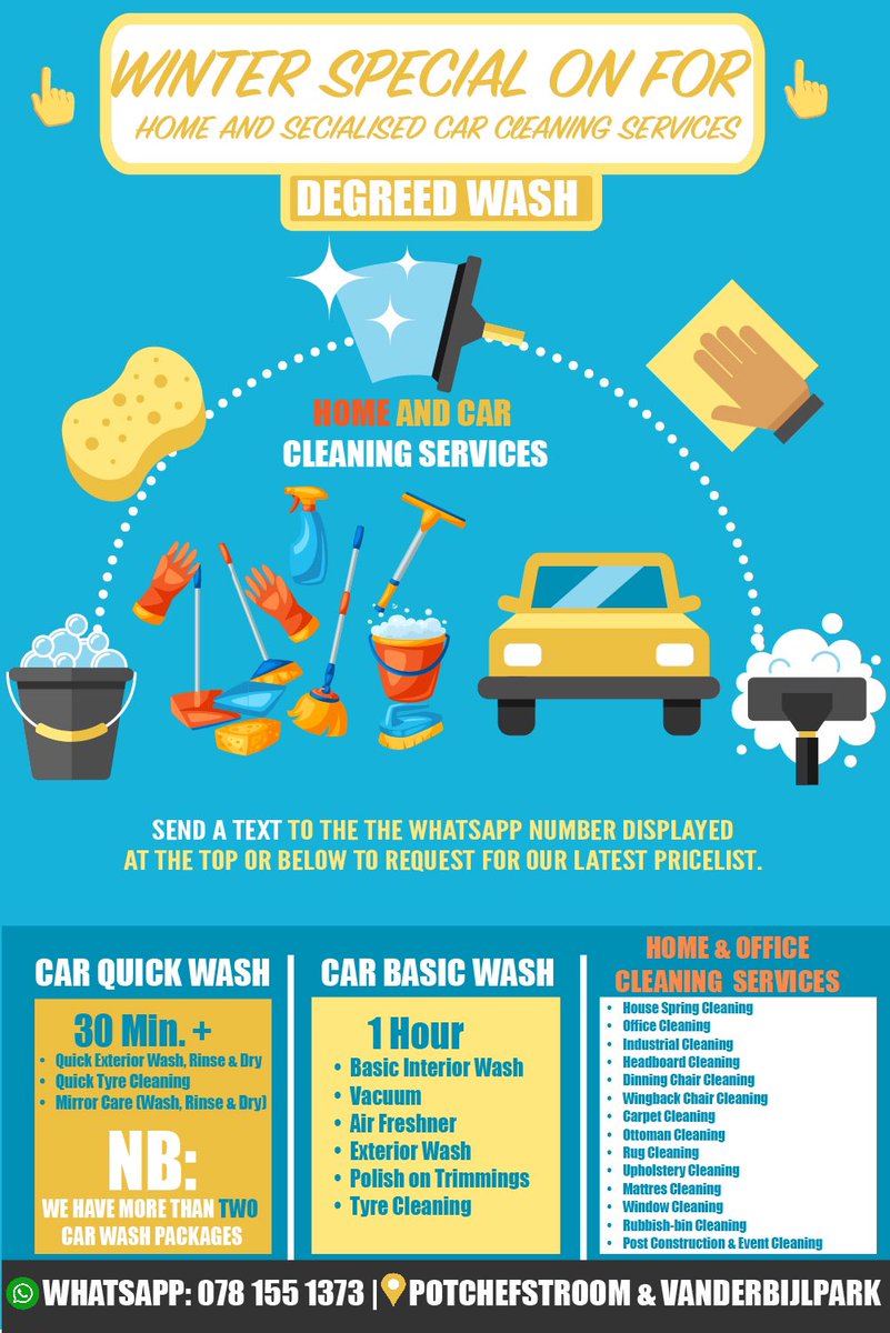 degreedwash's tweet photo. The BEST in House and Car care services - Book now to clean your house and car

Titanic #OceanGate Oxygen #RosemaryHitlist  Rest In Peace Uncle Waffles Sizwe Nota City of Johannesburg Swaziland Orlando Pairates https://t.co/NyfnrYy2EQ