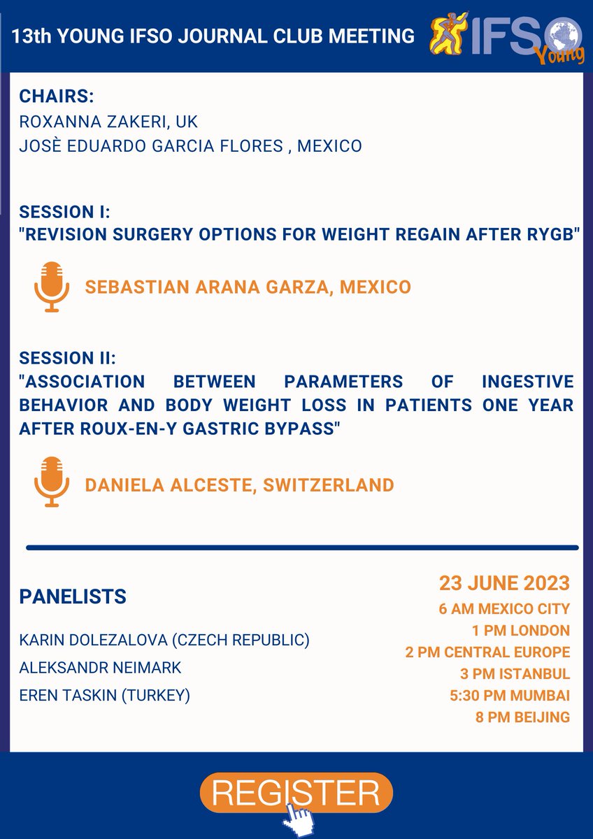 IfsoSecretariat's tweet photo. TOMORROW!!!
13TH YOUNG IFSO WEBINAR
JUNE 23 @ 2 PM CEST

REGISTER HERE:
https://t.co/sXD8UQJJ2e https://t.co/Y87eJ498X1