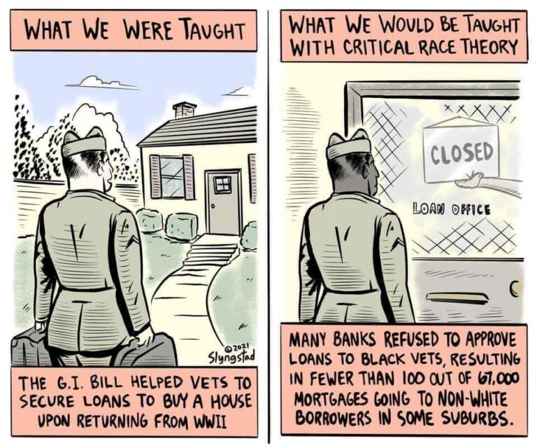 With increasing number of teachers inviting students to ask questions about history, the right is attacking any effort to teach outside textbook as CRT.   

Cartoon ⬇️by @SlyngCartoons explains the difference.   

Join us. Defend right to #TeachTruth. See: zinnedproject.org/news/there-is-…