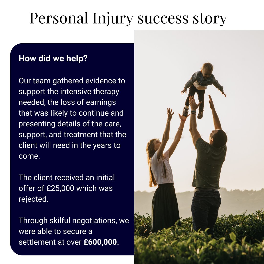 LeviSolicitors's tweet photo. We take pride in sucessful outcomes for our clients. 

We assisted a client with their personal injury claim. With our expertise and experience, we were able to secure a settlement at over £600,000.

Contact us today about your personal injury claim on 0800 988 7756. https://t.co/VDWyKz2Ei8