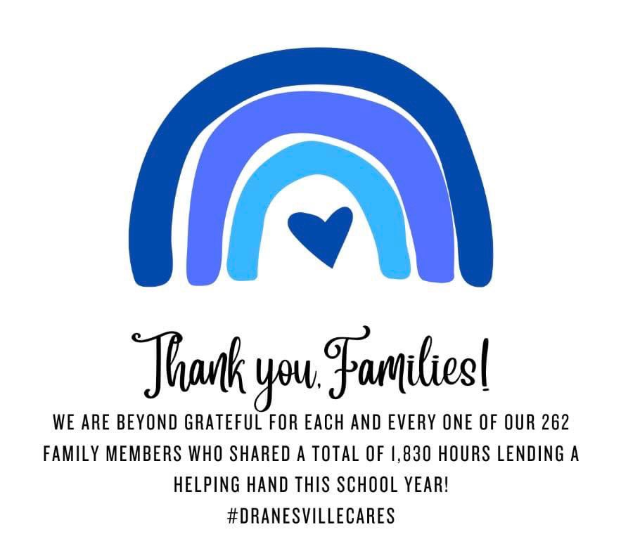 Thank you, families! #DranesvilleCARES