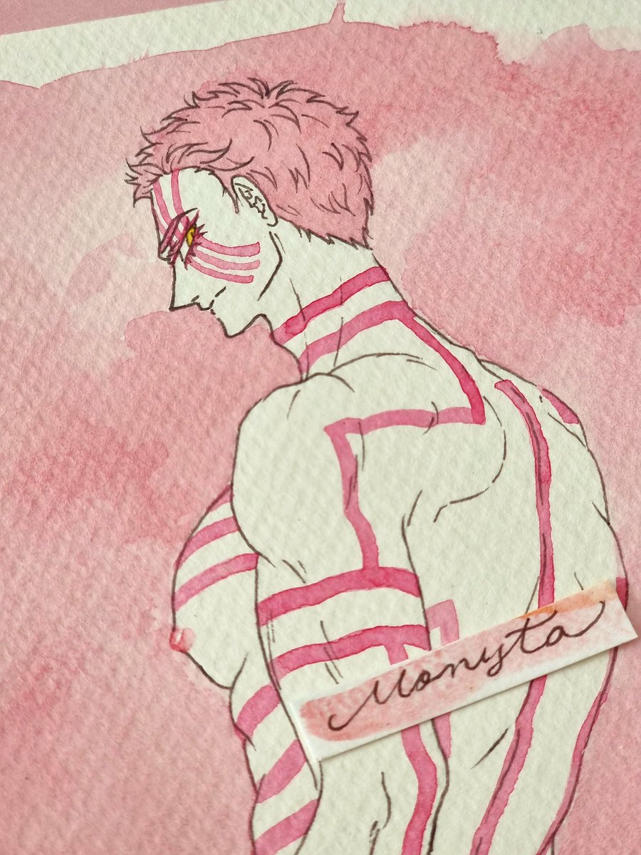 Monyta_art28's tweet photo. Pink menace 
#Akaza https://t.co/Lg6KHrXMZI