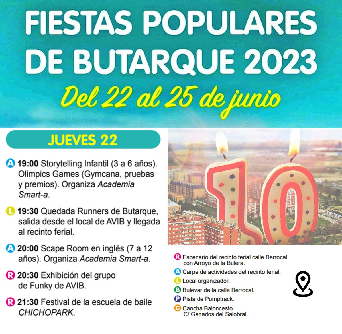 ButarqueFC's tweet photo. 🥳 𝑭𝒊𝒆𝒔𝒕𝒂𝒔 𝒅𝒆 𝑩𝒖𝒕𝒂𝒓𝒒𝒖𝒆:  𝘫𝘶𝘦𝘷𝘦𝘴, 22 𝘥𝘦 𝘫𝘶𝘯𝘪𝘰

- @AVIButarque ❤️ #10añosContigo - https://t.co/YIbT0dlcPG