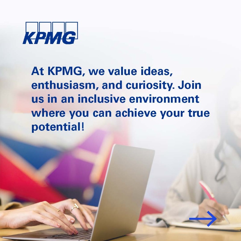 KPMGSaudiArabia's tweet photo. إذا كنت طالباً في تخصص محاسبة ومن المتوقع تخرجك هذا الصيف؟ انضم إلى برنامج الخريجين في قسم المراجعة لدينا في كي بي إم جي لبدء حياتك المهنية أو استكشاف فرص التدريب من خلال الوظائف في المراجعة أو الضرائب. اطّلع على المزيد وتقدّم من خلال الرابط.