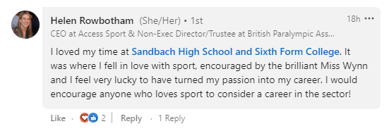 Delighted to receive this comment from Helen on LinkedIn!