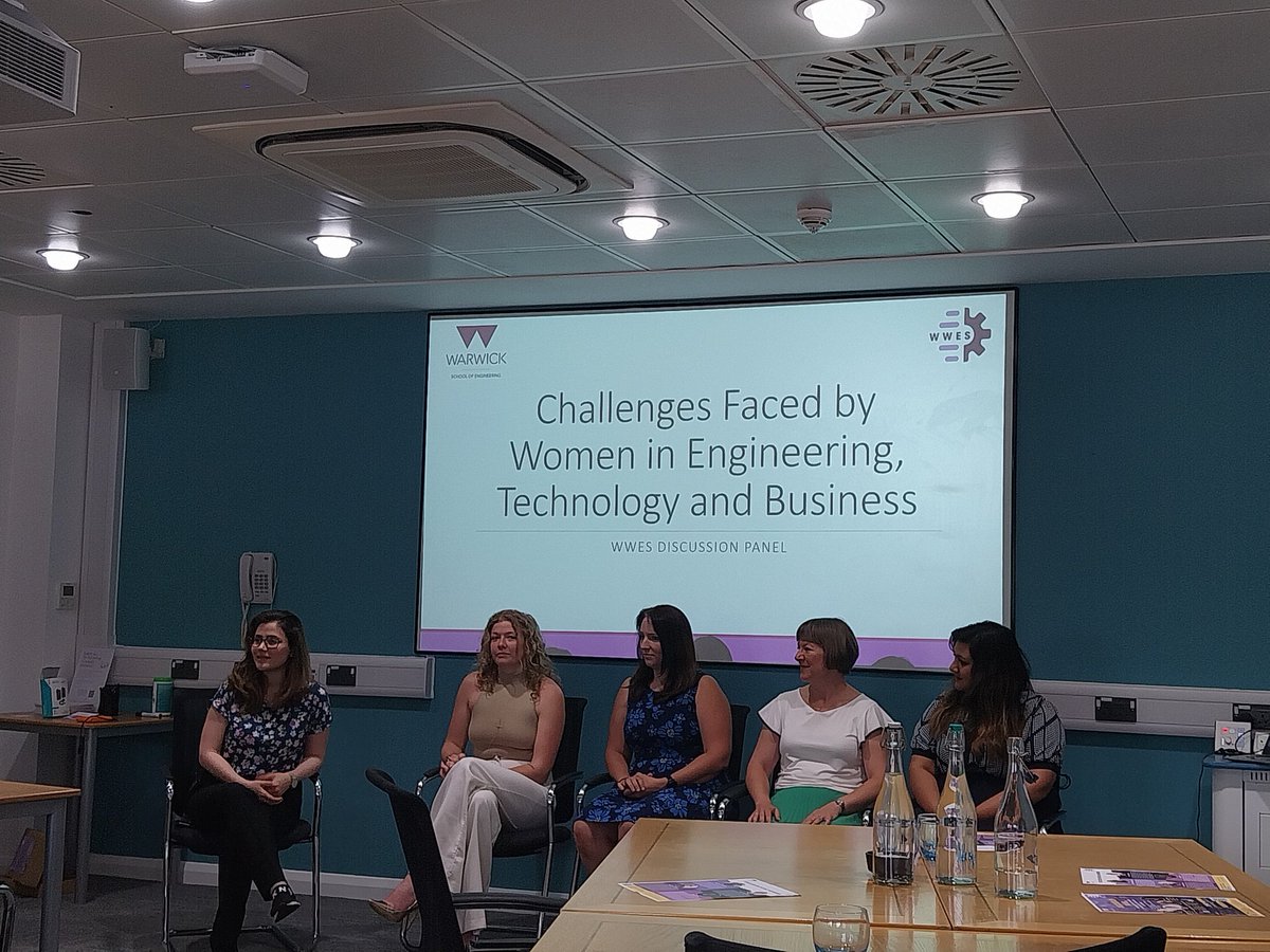 GeorgiaKremmyda's tweet photo. Attending the @WomenWarwick event funded by our @WarwickEngineer Enhancing Research Culture project. Great to hear about the career challenges faced by Women in Engineering, Technology and Business #inwed #warwickengineer https://t.co/4af0YHfHpf