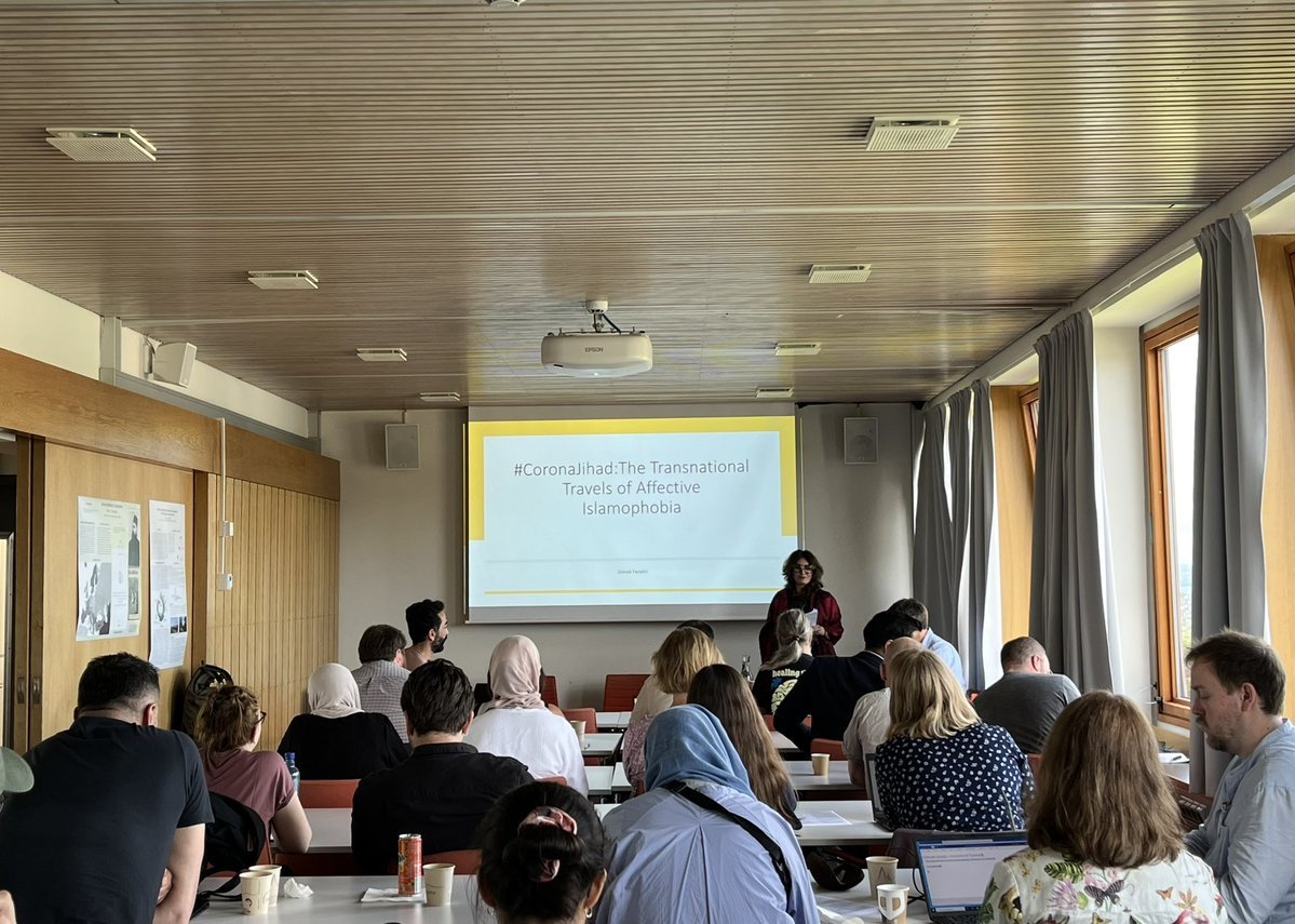 Grateful for the opportunity to share some of my thoughts on the transnational travels of Islamophobia alongside the wonderful <a href="/bganesh11/">Bharath Ganesh</a>, @katrif, and Dr. Qurash. Thanks to <a href="/BrekkeTorkel/">Torkel Brekke</a> &amp; <a href="/IselinFryd/">Iselin Frydenlund</a> for organizing the conference and <a href="/evianeleidig/">Eviane Leidig</a> for taking the picture.
