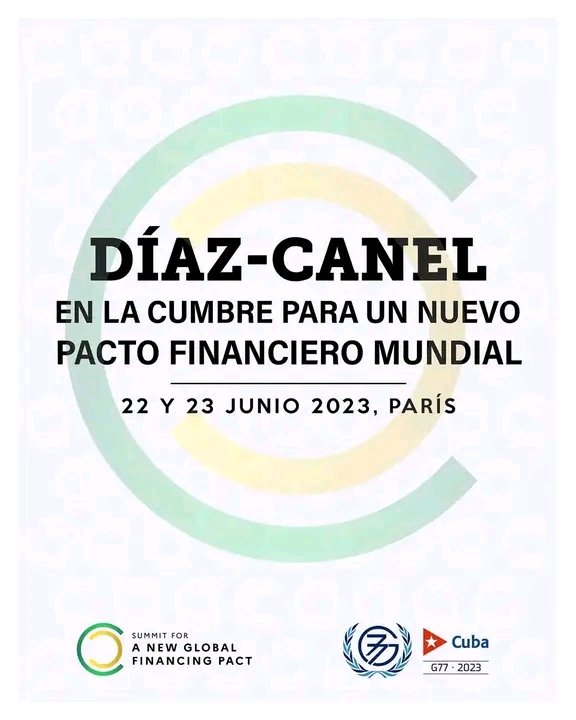 agnes_becerra's tweet photo. Buenos días #Cuba 🇨🇺
Hoy la voz nuestra se escuchará en la Cumbre para un #NuevoPactoFinanciero Mundial y nuevamente estaremos haciendo historia.
#DíazCanelEnFrancia https://t.co/5Lg4sz29T1