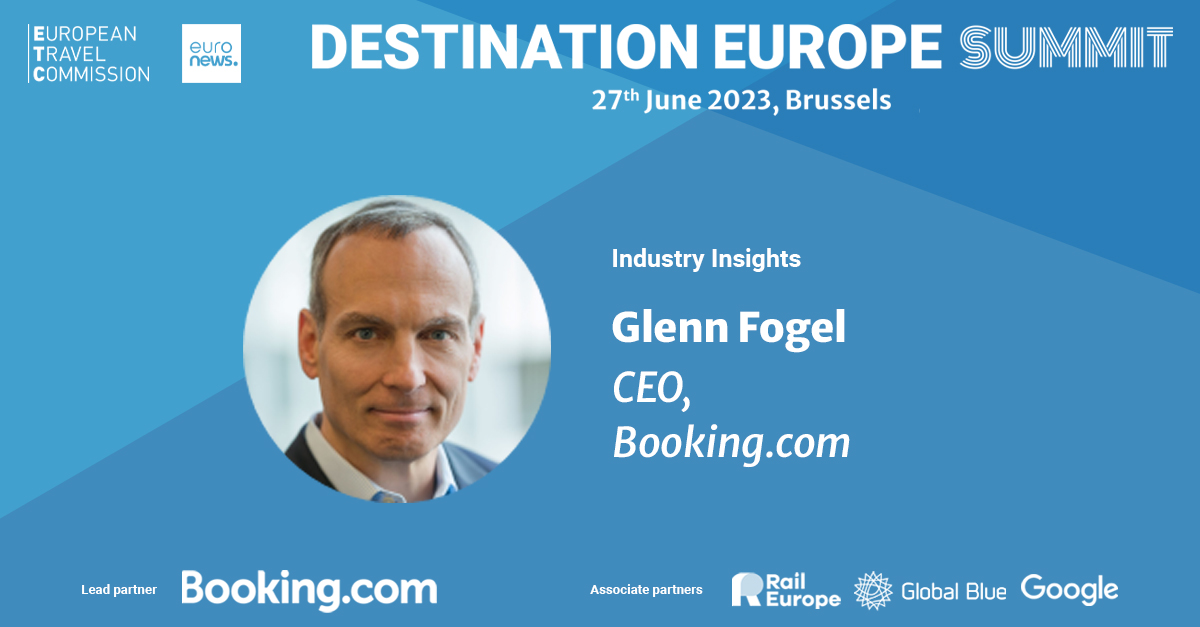 🛎Do you want to know more about recovery of #EUTourism? What about status of the #TwinTransition in our sector? 
🛎 Don’t miss your chance to join our CEO, Glenn Fogel, at the #DestinationEuropeSummit by 🇪🇺  Travel Commission next Tuesday in Brussels!
destination-europe-summit.com/register-onlin…