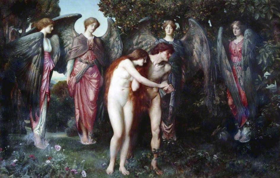 lastbreakofdawn's tweet photo. The Expulsion of Adam and Eve. Arthur Trevethin Nowell, 1897 https://t.co/0QdEX3CXHu